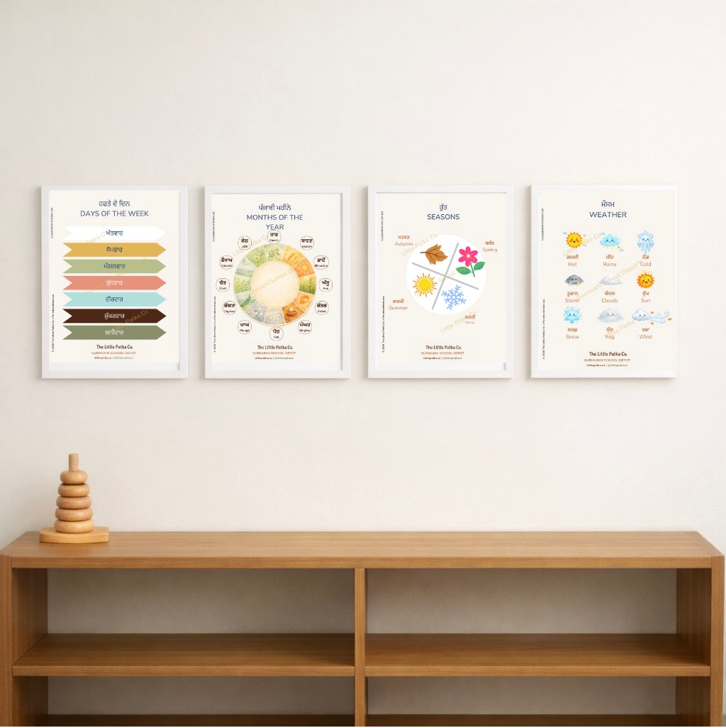 Rhythm Bundle of 4 | Days • Months • Seasons • Weather (Framed)