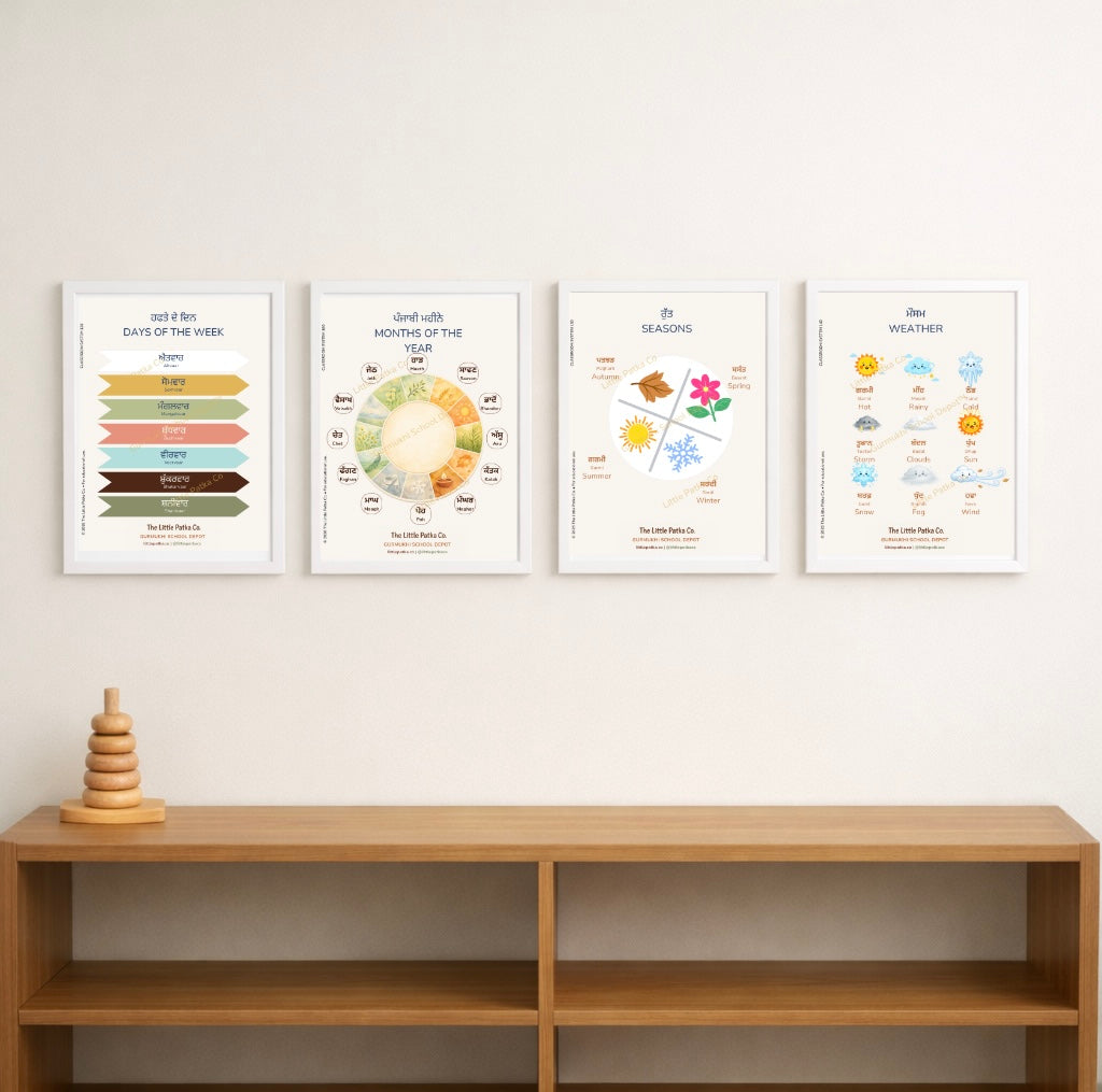 Rhythm Bundle of 4 | Days • Months • Seasons • Weather (Framed)